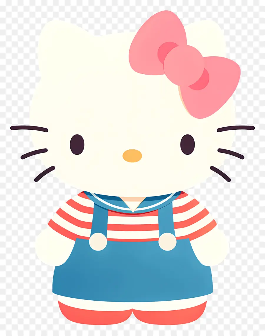 Lindo Hola Gatito，Lindo Personaje Con Lazo PNG