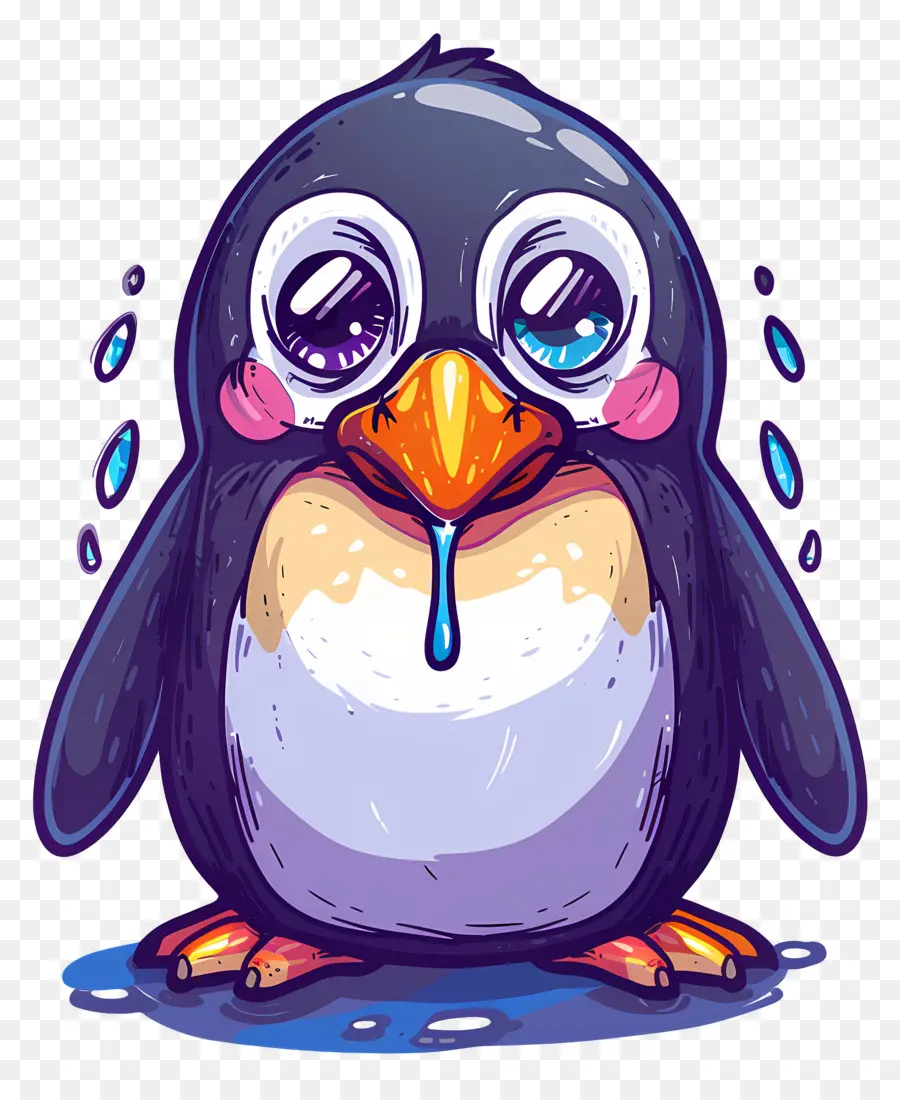 Pingüino Llorando，Lindo Pingüino PNG