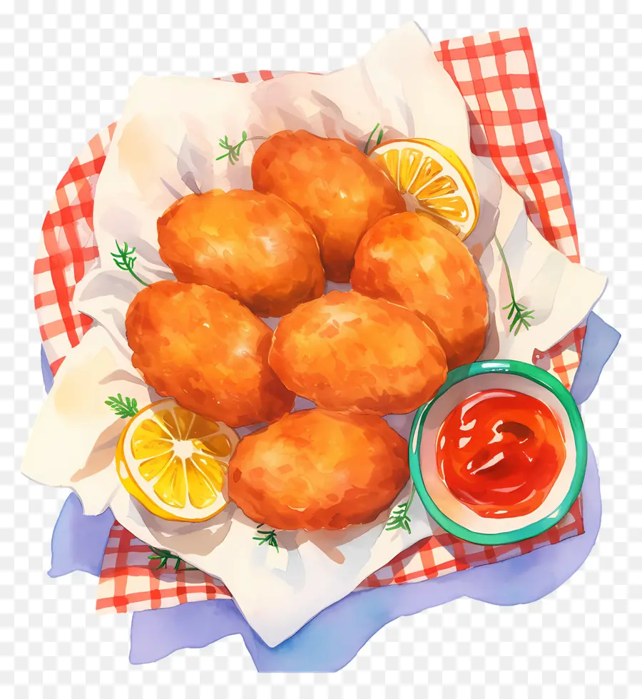 Nuggets De Pollo Frito，Pepitas Fritas PNG