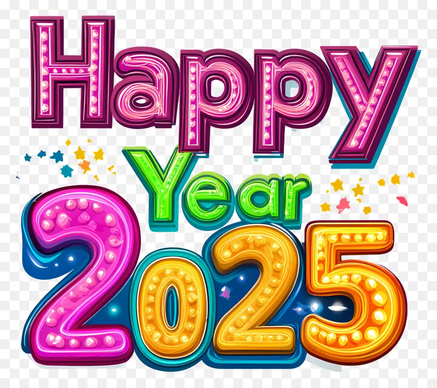 Feliz Año Nuevo，Texto De Feliz Año 2025 PNG