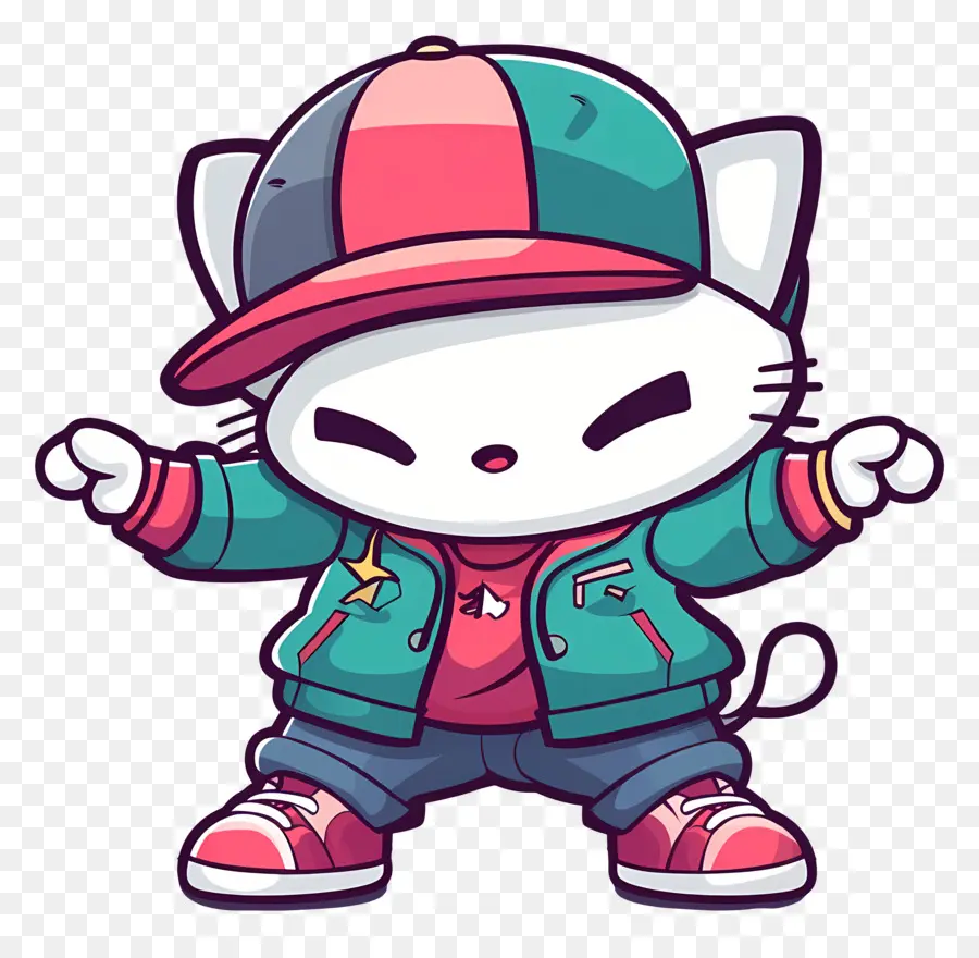 Hola Gatito，Gato De Dibujos Animados PNG