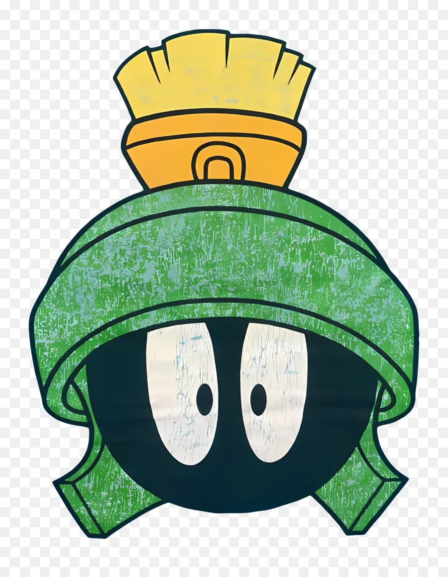 Marvin El Marciano，Cabeza Alienígena De Dibujos Animados PNG