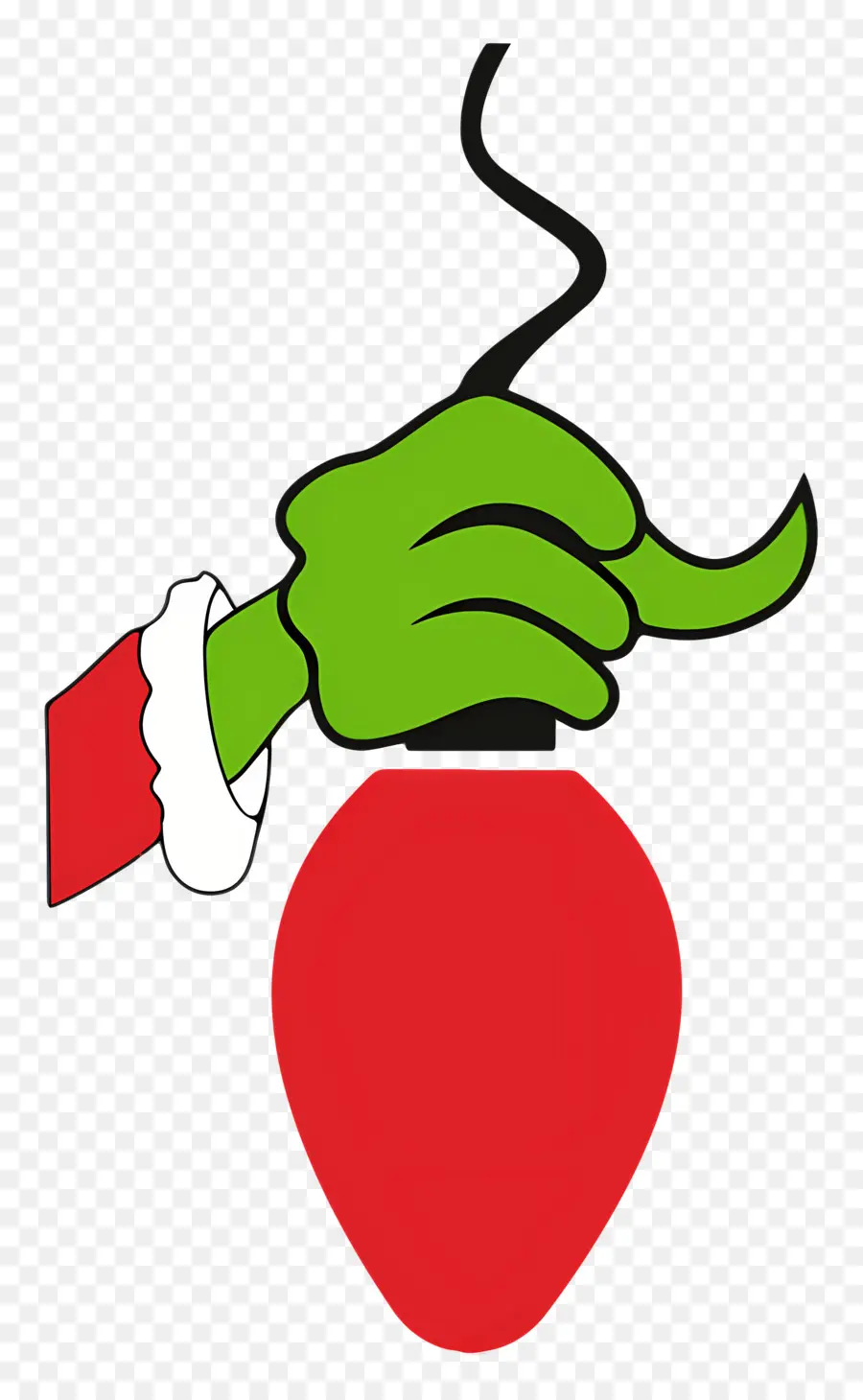 Mano Grinch，Mano Verde PNG