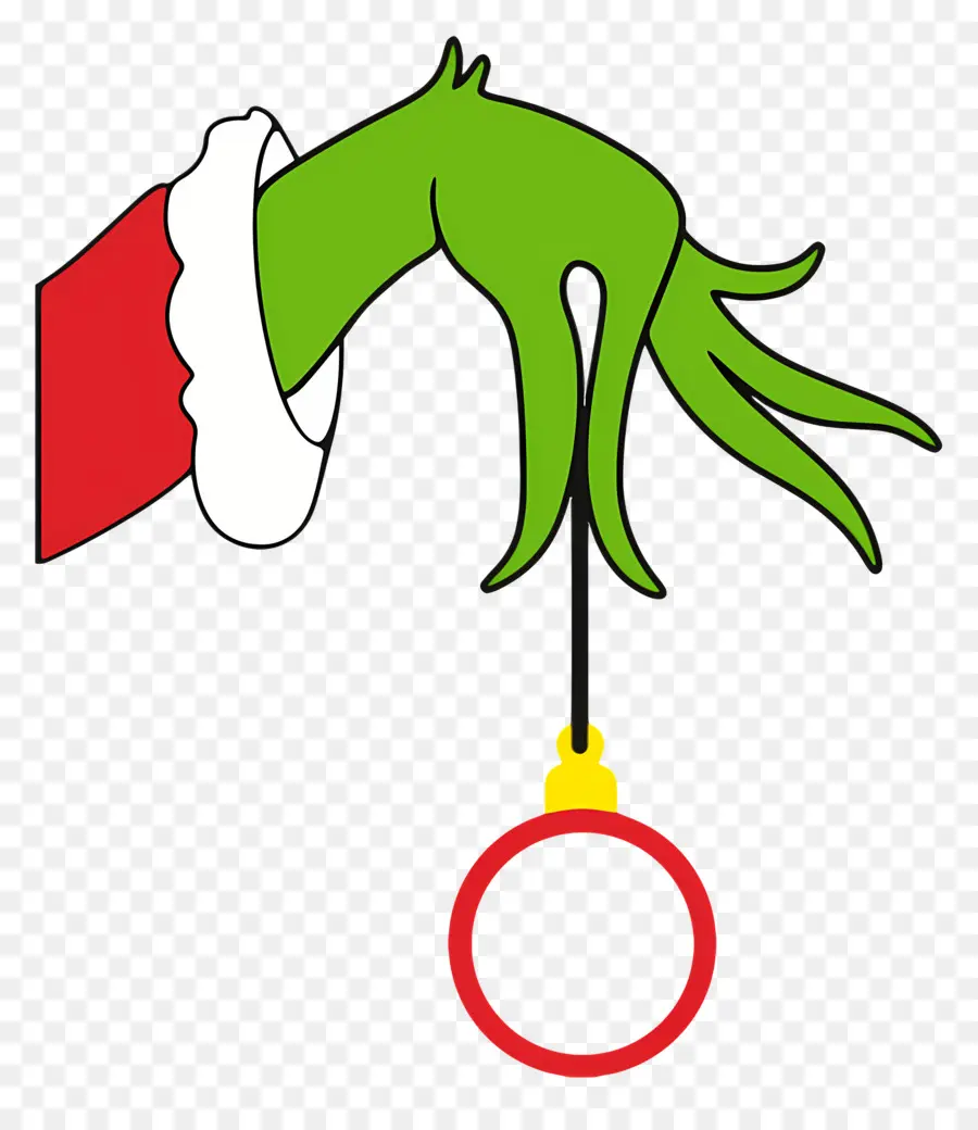 Mano Grinch，Mano Verde PNG