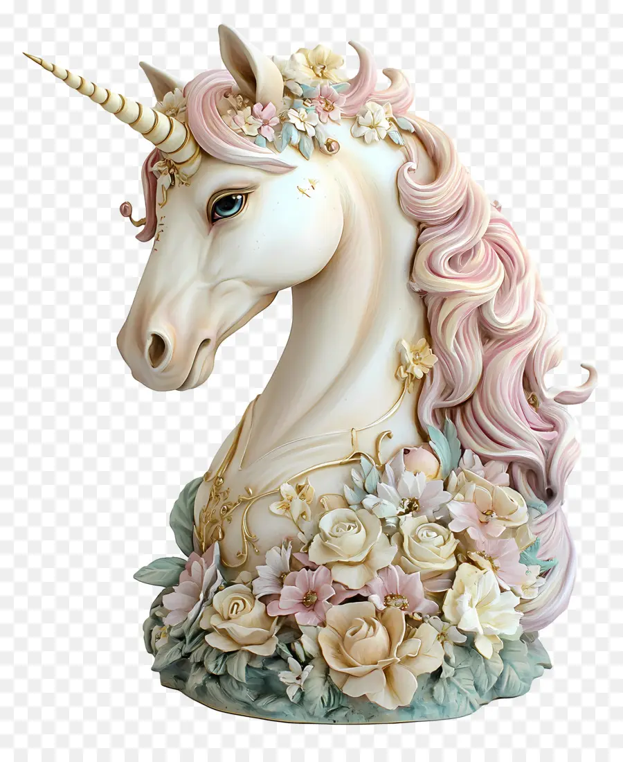 Unicornio Pastel，Escultura Unicornio PNG