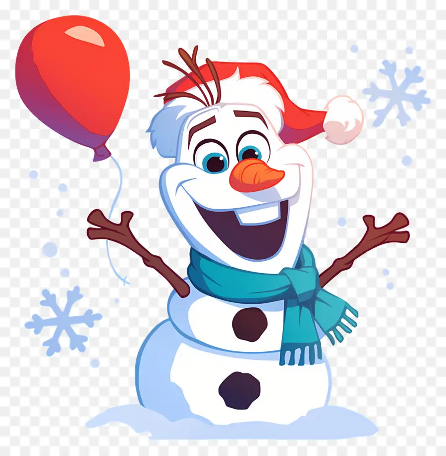 Olaf Congelado，Muñeco De Nieve Con Globo PNG