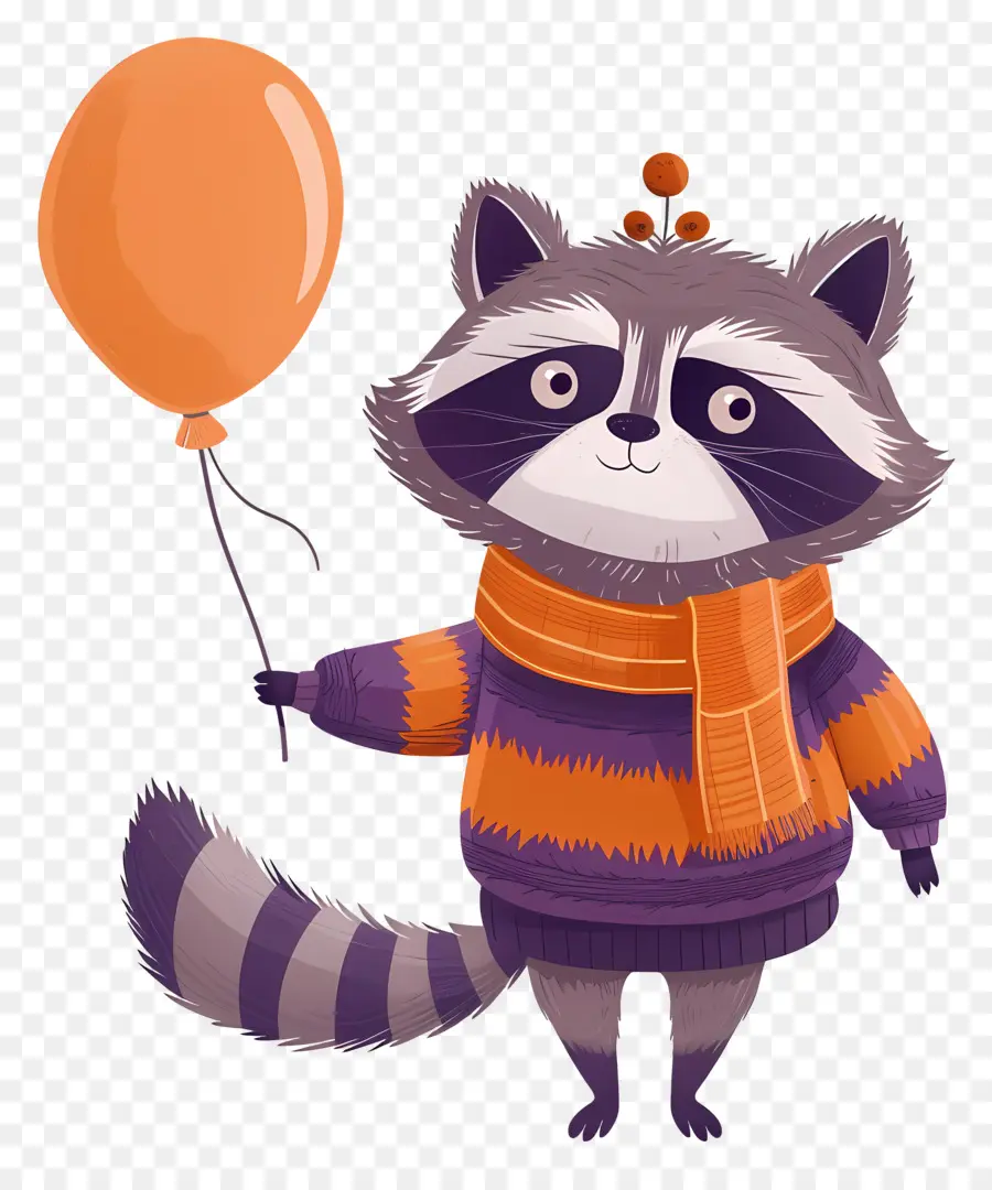 Lindo Mapache，Mapache Con Globo PNG