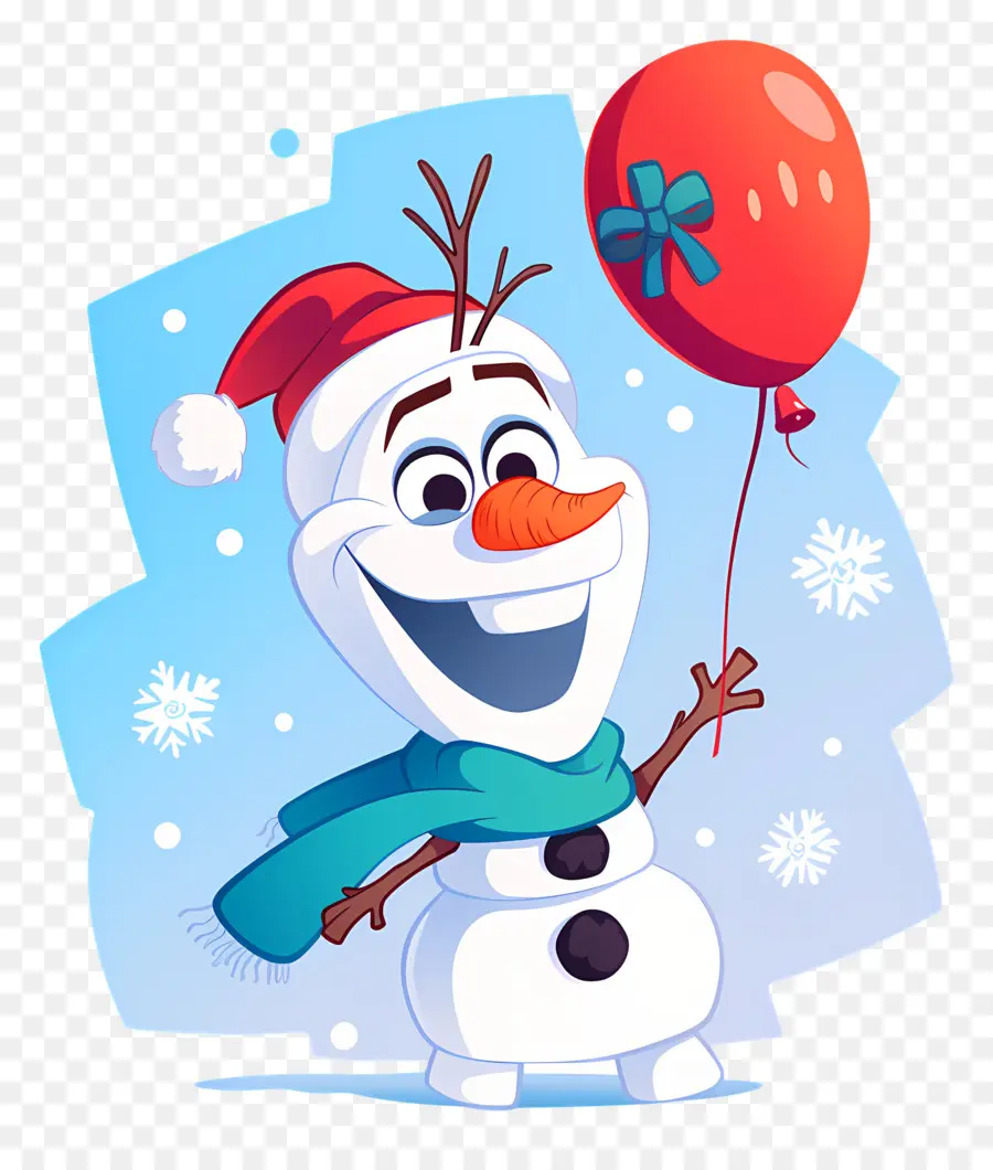 Olaf Congelado，Muñeco De Nieve Con Globo PNG