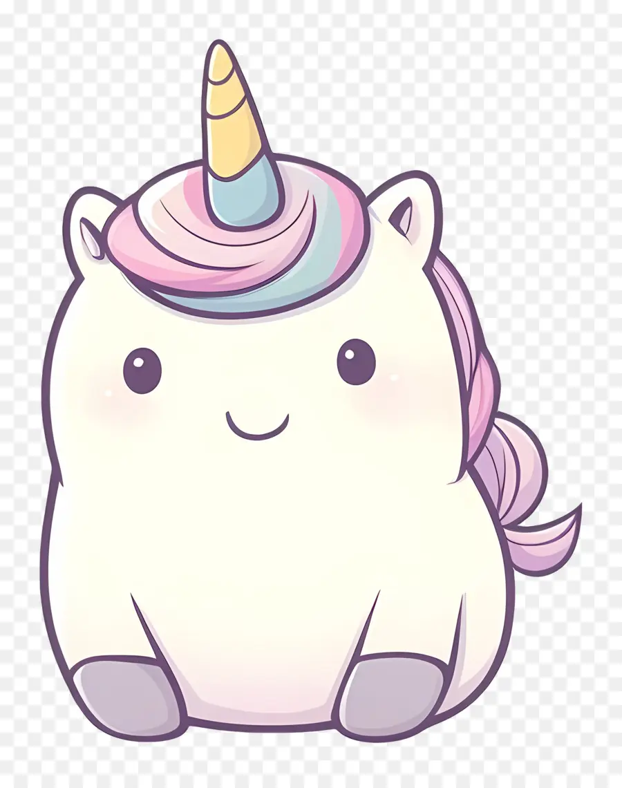 Unicornio Pastel，Unicornio Gordito PNG