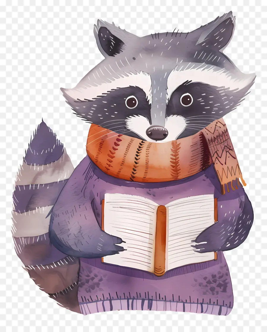 Lindo Mapache，Lectura De Mapache PNG