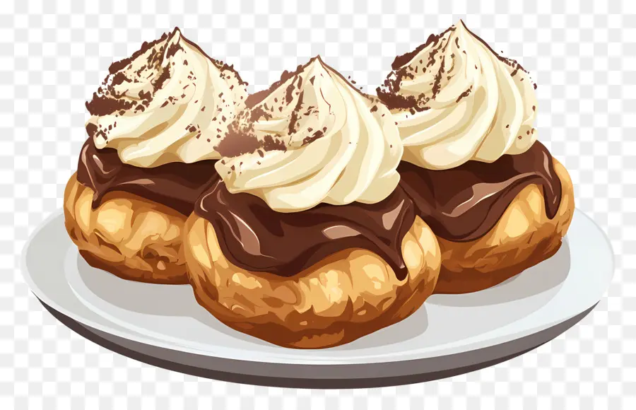 Profiterol，Hojaldre De Crema PNG