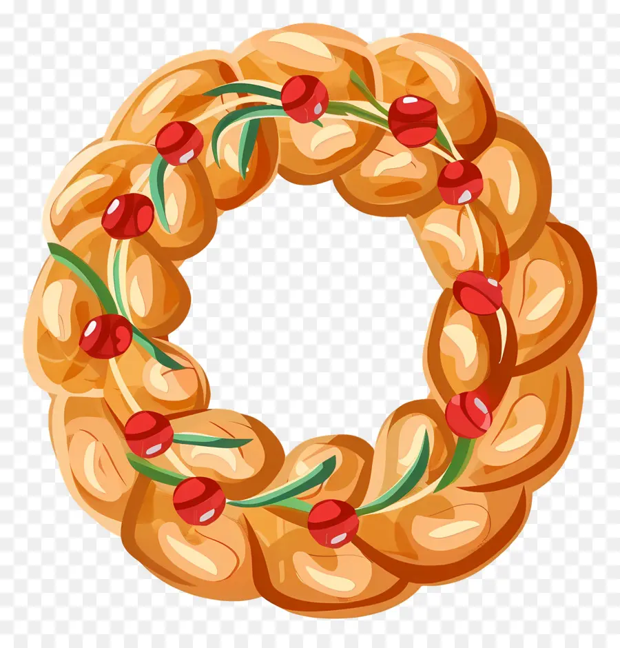 Pan De Navidad Español，Corona De Pan PNG