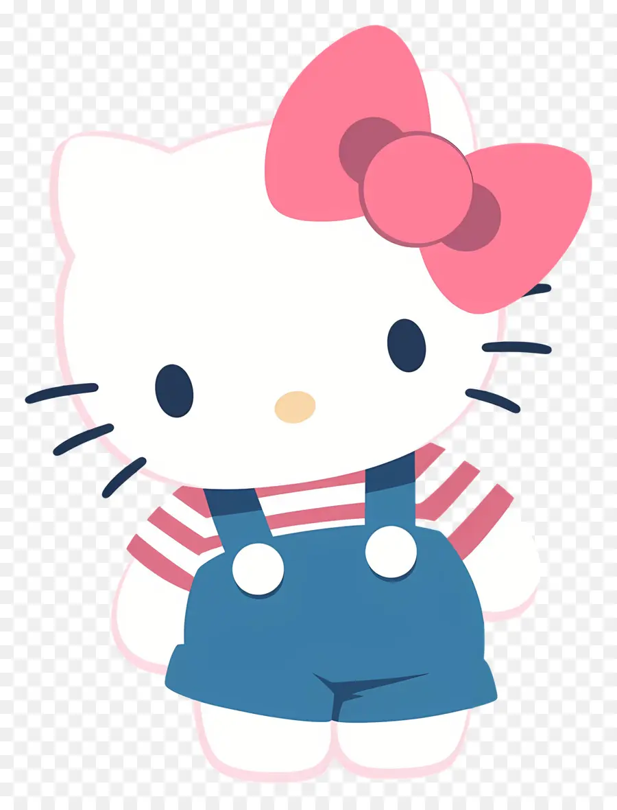 Lindo Hola Gatito，Lindo Personaje Con Lazo PNG