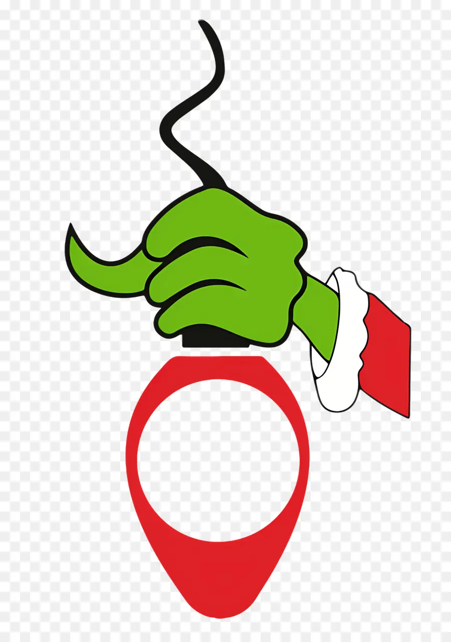 Mano Grinch，Mano Verde PNG