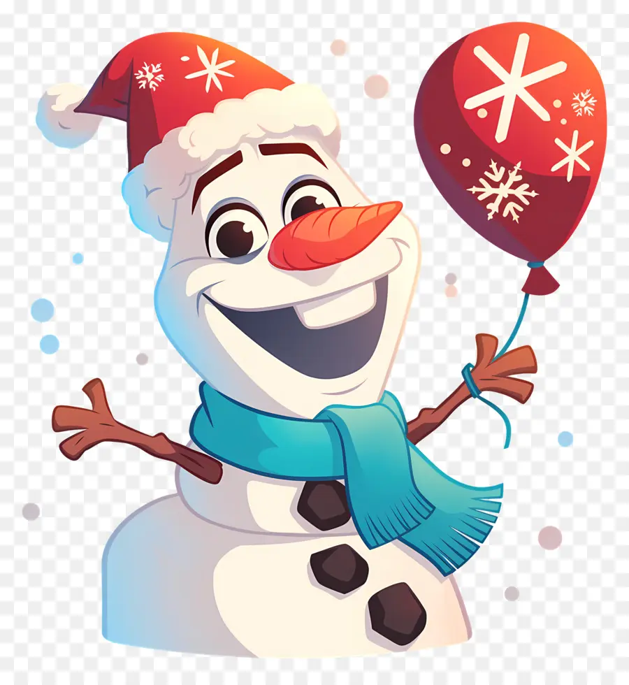 Olaf Congelado，Muñeco De Nieve Con Globo PNG