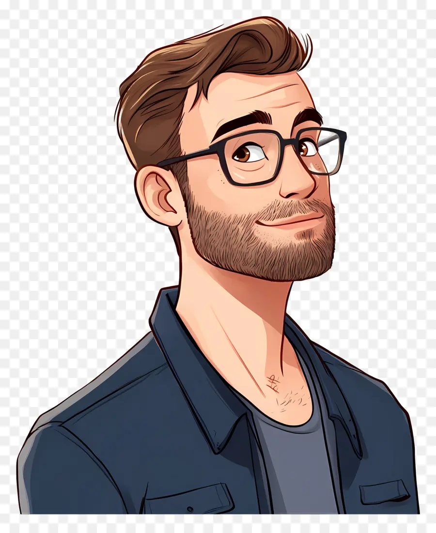 Chris Evans，Hombre De Dibujos Animados Con Gafas PNG