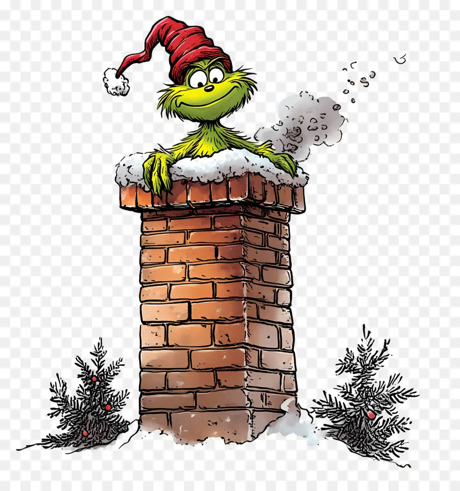 Papá Noel El Grinch，Carácter Verde PNG