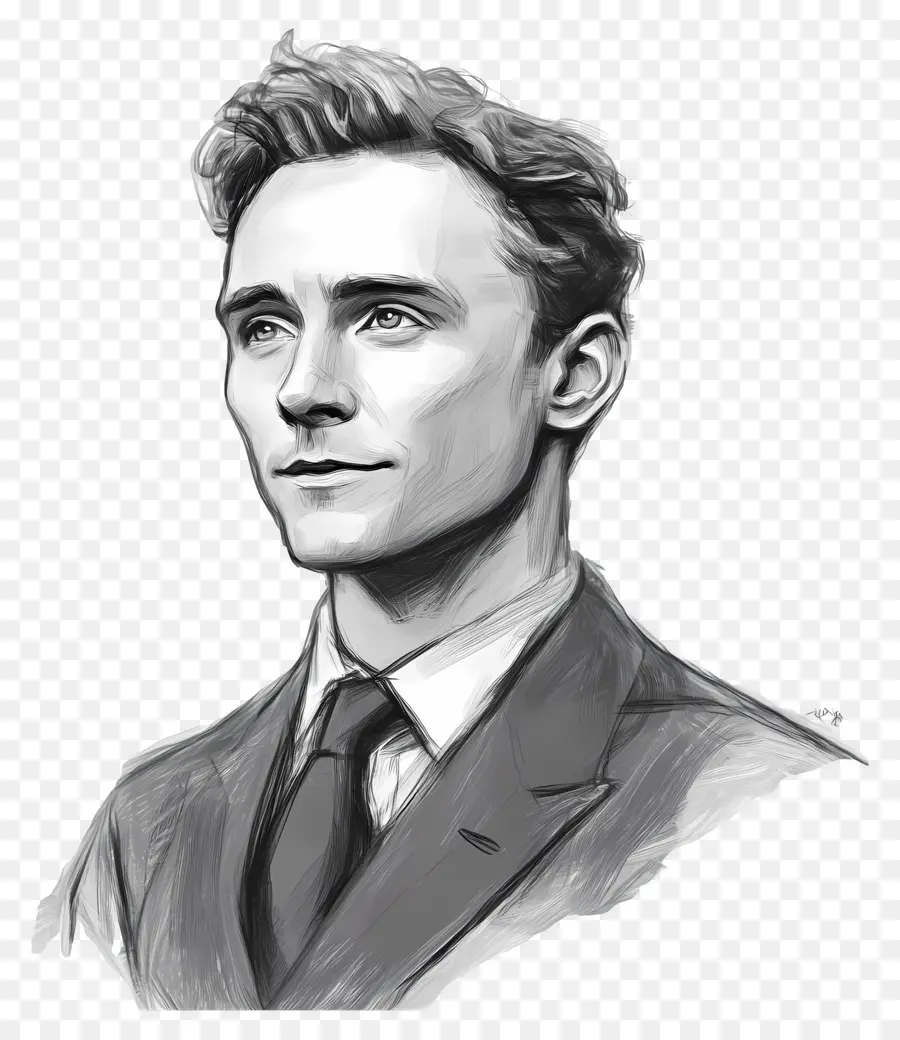 Tom Hiddleston，Dibujo De Retrato PNG