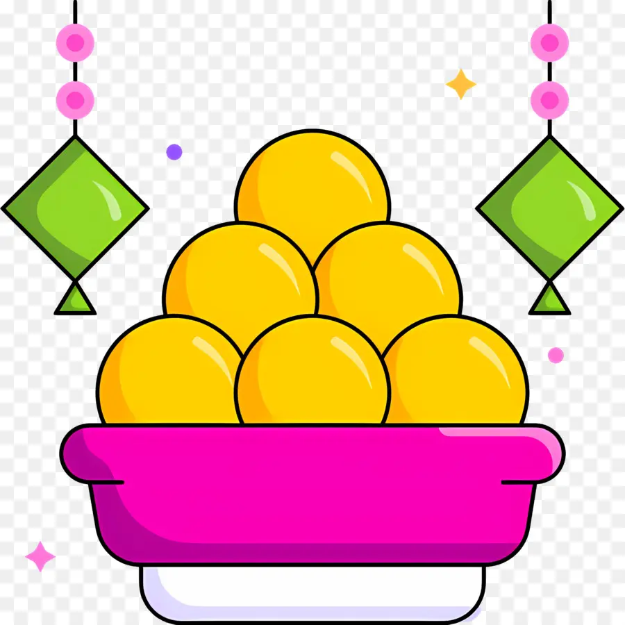 Dulces De Diwali，Dulces Amarillos PNG