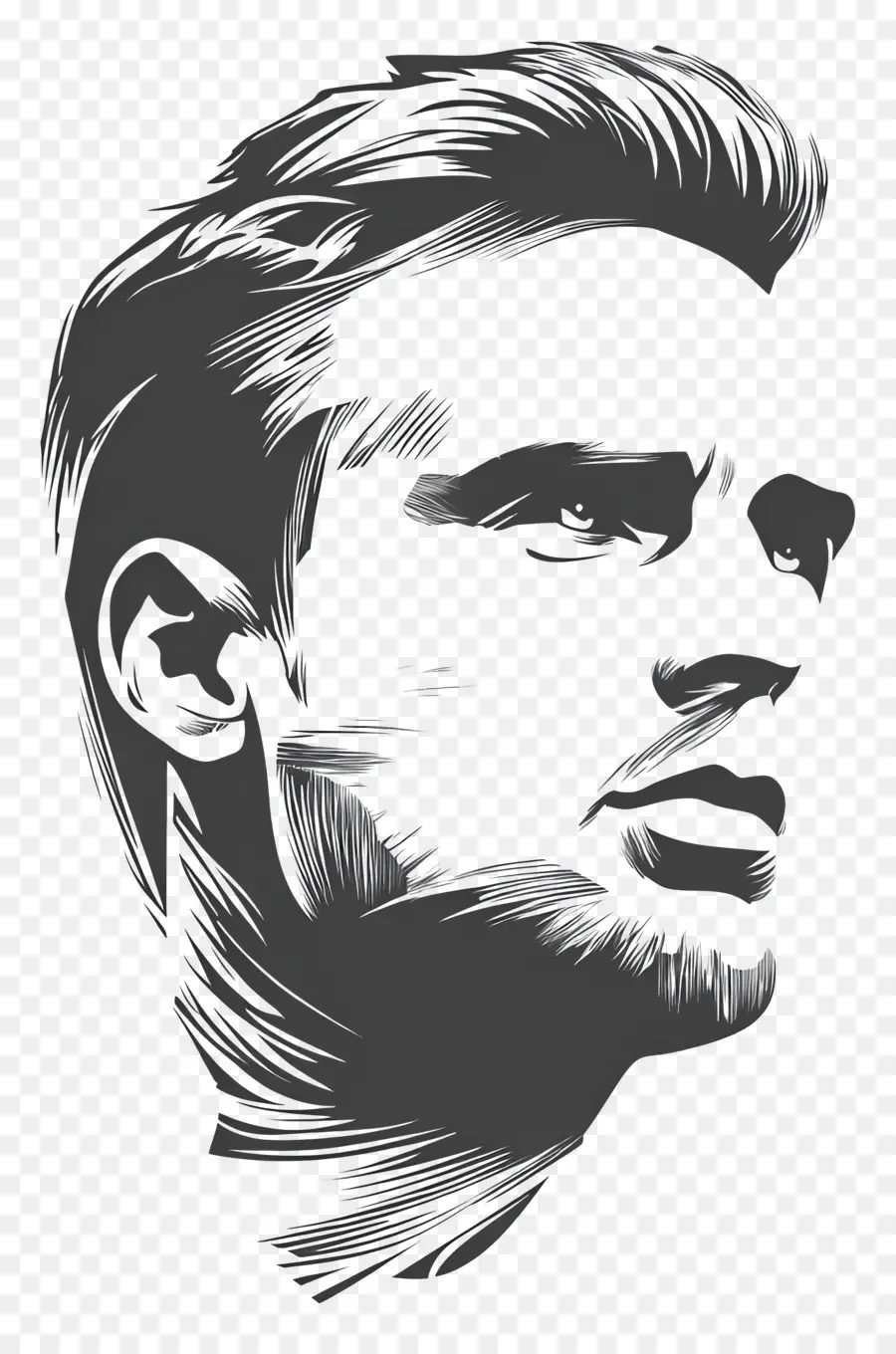 Chris Evans，Retrato Monocromo PNG