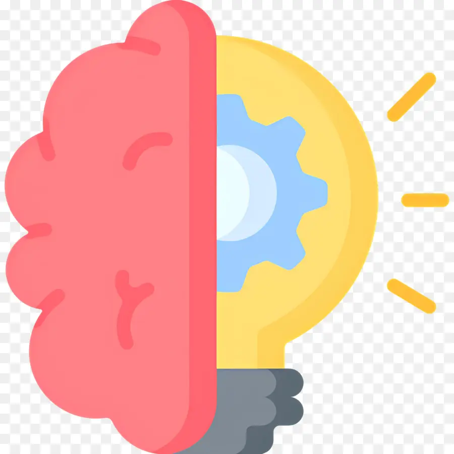 Innovación，Cerebro Y Bombilla PNG