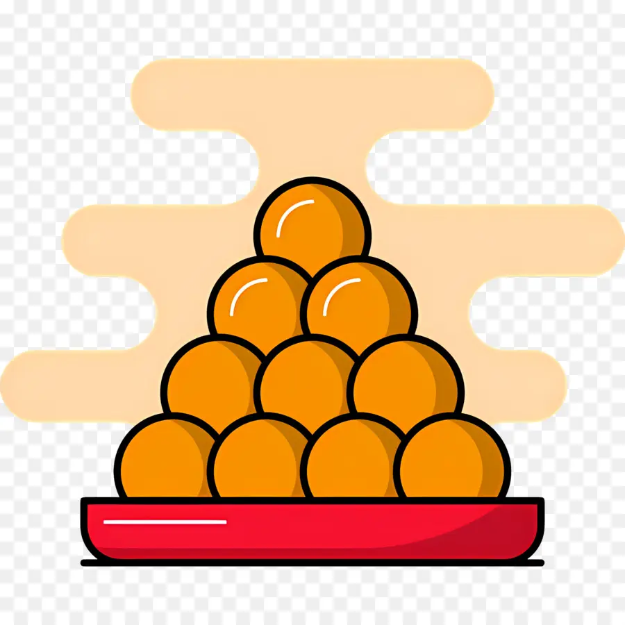 Dulces De Diwali，Bolas Naranjas PNG