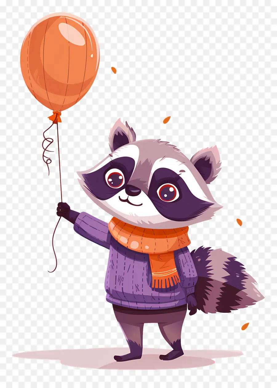 Lindo Mapache，Mapache Con Globo PNG