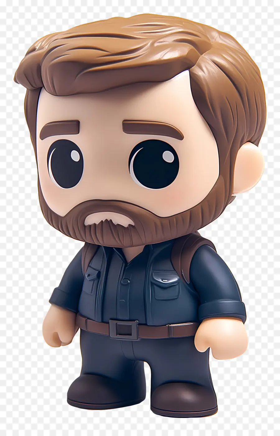 Chris Evans，Figura Chibi Con Barba PNG