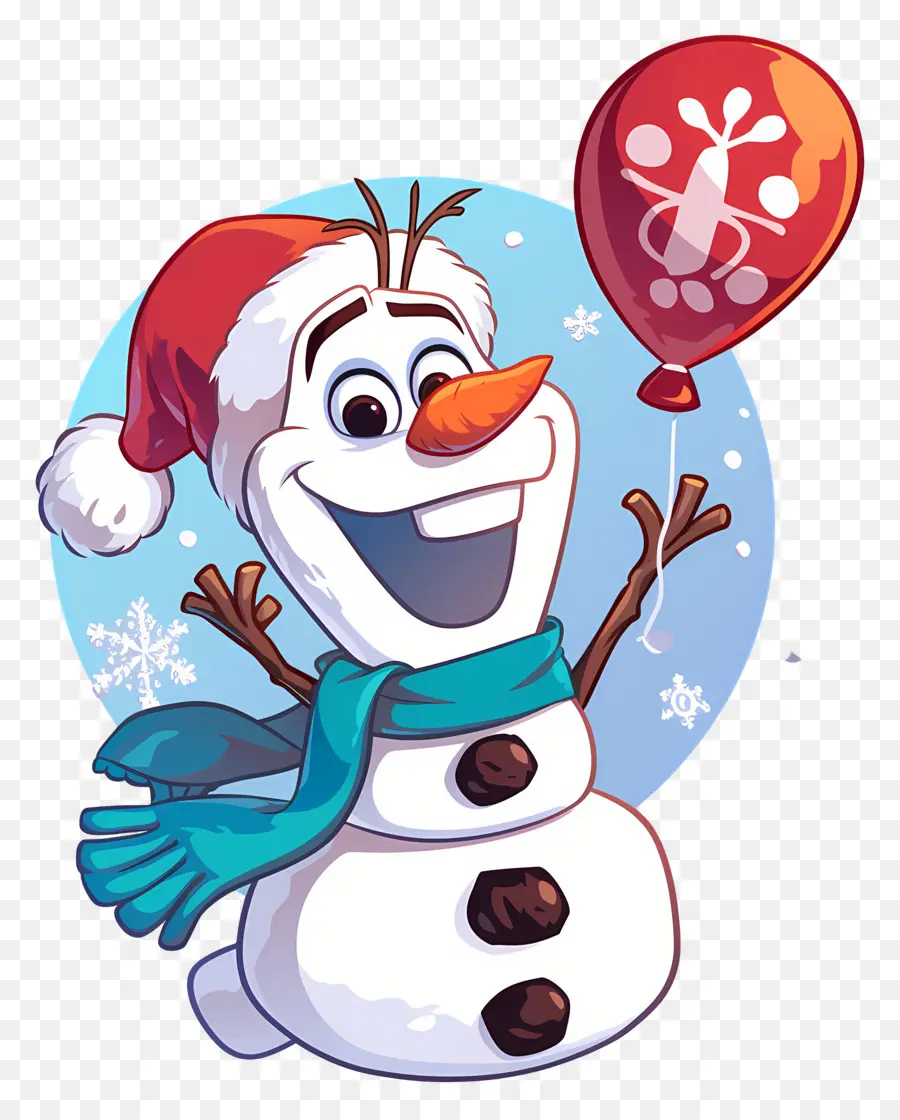 Olaf Congelado，Muñeco De Nieve Con Globo PNG