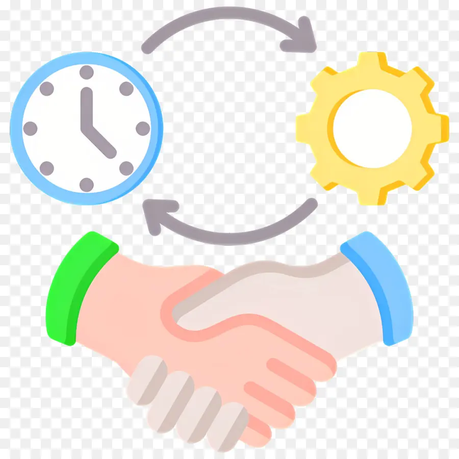 Compromiso，Apretón De Manos Y Reloj PNG