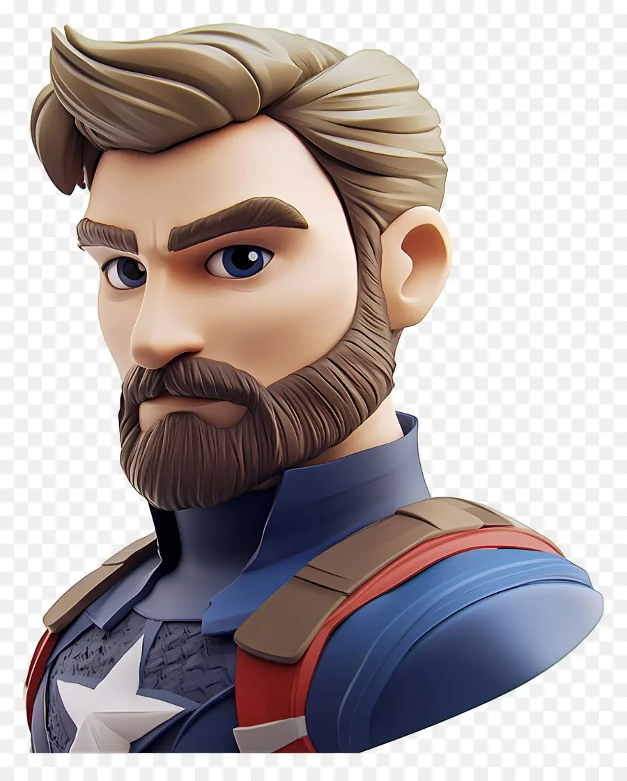 Chris Evans，Personaje De Dibujos Animados Con Barba PNG