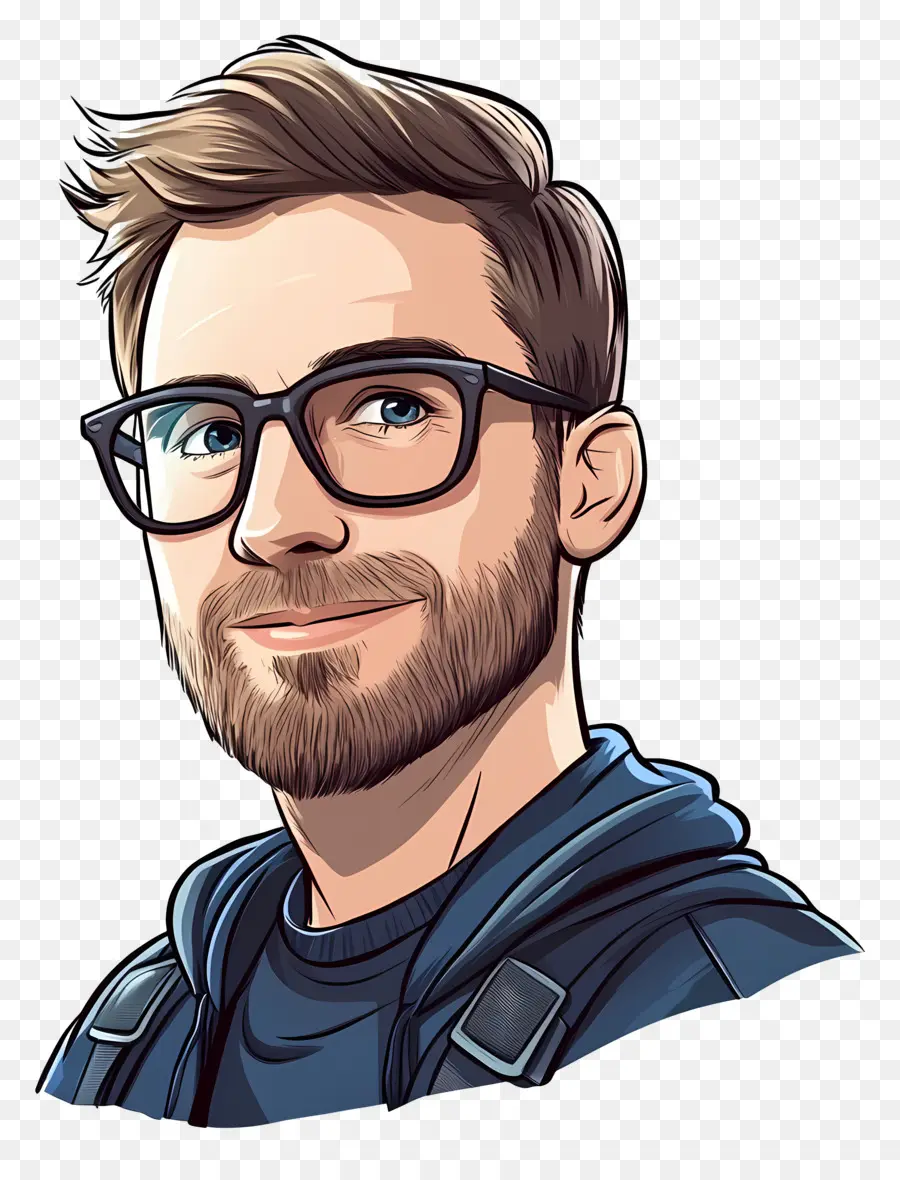 Chris Evans，Hombre De Dibujos Animados Con Gafas PNG