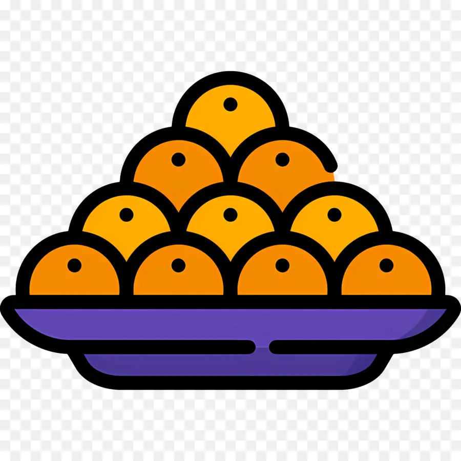 Dulces De Diwali，Bolas Naranjas PNG