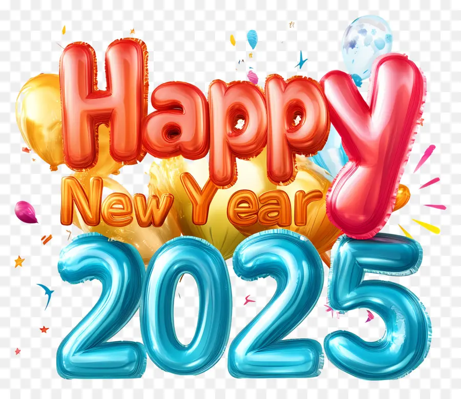 Feliz Año Nuevo，Texto De Feliz Año 2025 PNG