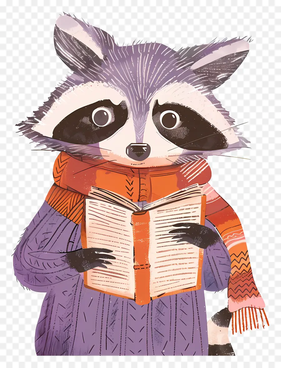 Lindo Mapache，Lectura De Mapache PNG