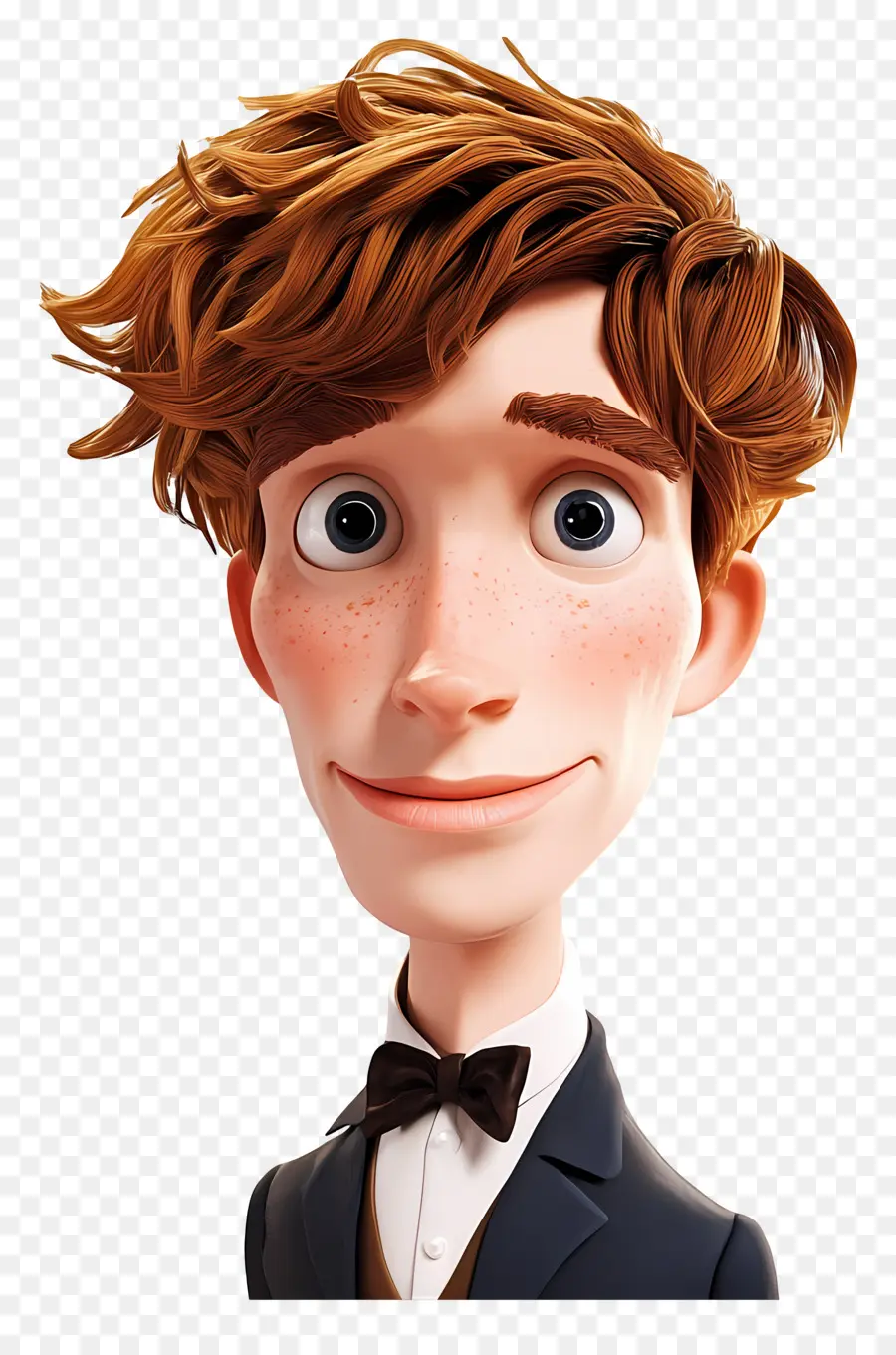 Eddie Redmayne，Personaje Animado Con El Pelo Desordenado PNG