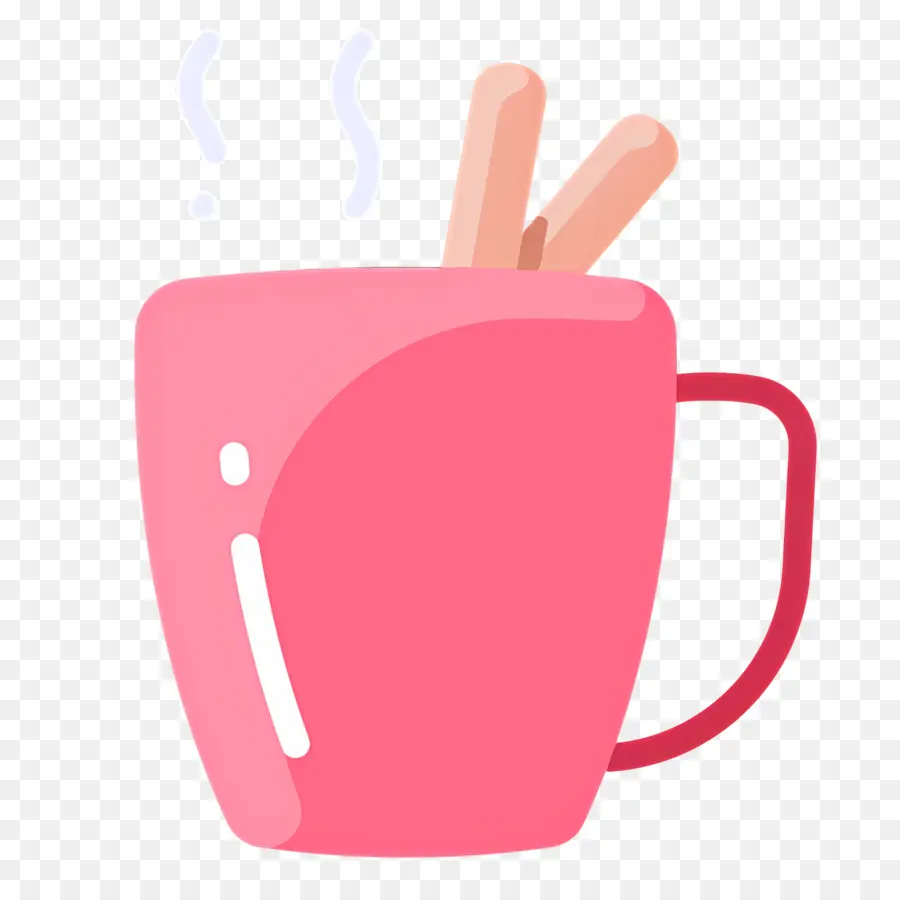 Chocolate Caliente Con Canela，Taza Roja PNG