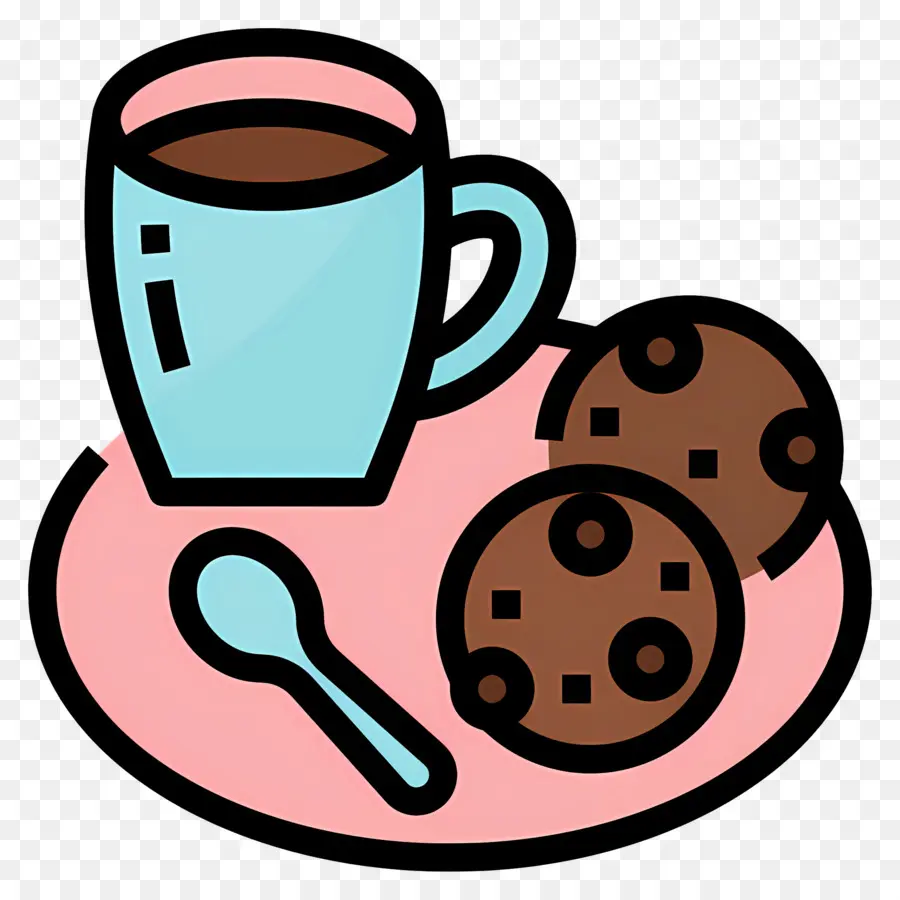 Chocolate Caliente Y Galletas，Café Y Galletas PNG