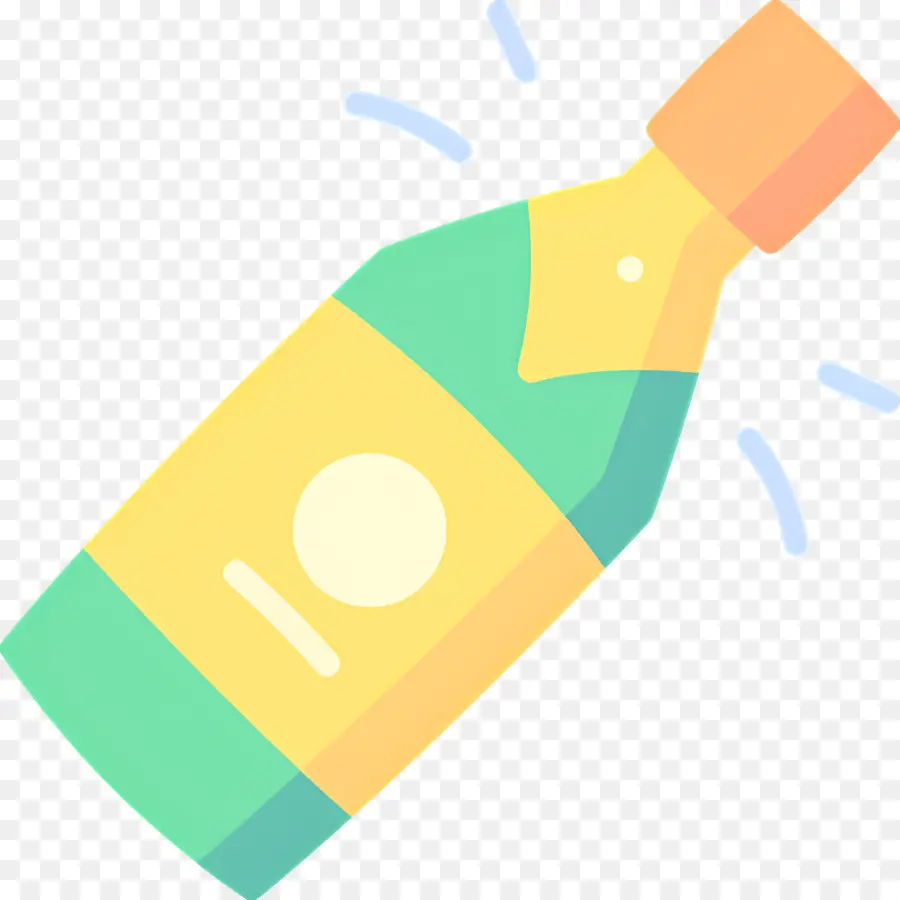 Botella De Champagne，Botella Colorida PNG