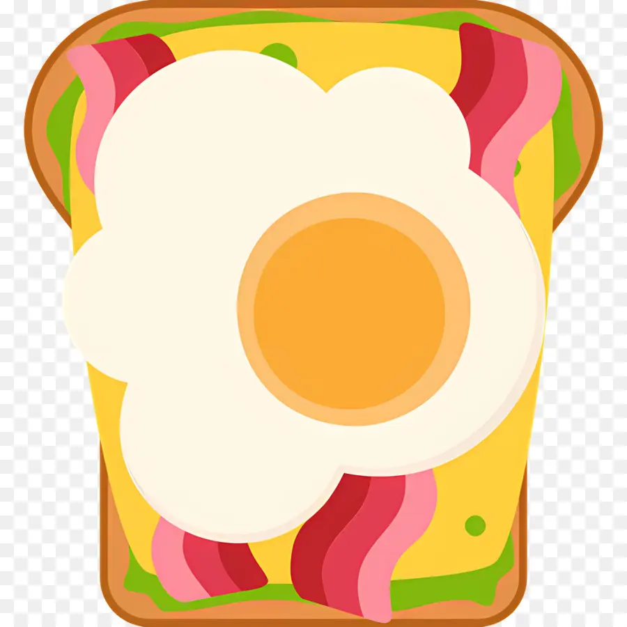 Tocino Y Huevos，Tostada Con Huevo Y Tocino PNG