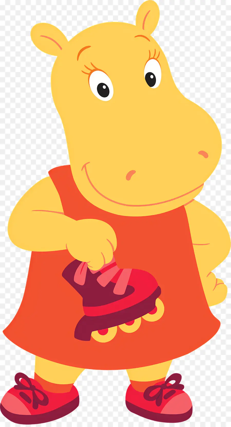 Backyardigans，Hipopótamo Amarillo Con Patines PNG